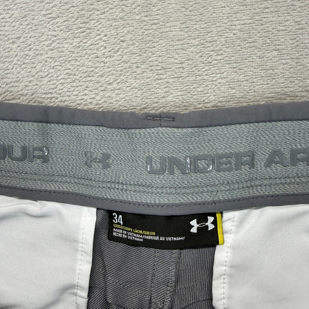 Wisconsin Badgers Shorts 34 Gray Mens Under Armour Match Play Golf College NCAA - Picture 11 of 13